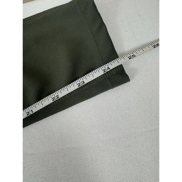 Free People FP Movement Leggings Hunter Green Red Banded Waist sz small pocket - Picture 8 of 8